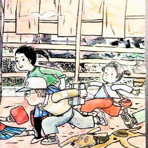 「ダンさんのイラスト散歩②＆レーシングカーPENTAXＮＯＶＡ532P」両面ピンナップ.作画:永島慎二.「風に描かれた子供たち」1979年作品の画像3