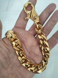 クロムハーツ クラッシック ブレスレット ファンシー Chrome Hearts 22Ｋ スペシャルオーダー カスタム 14リンク 138ｇ 即決