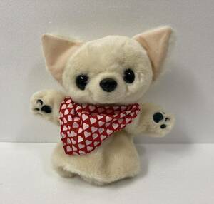  chihuahua ..~ Chan soft toy hand puppet ..- Chan .- Chan .. dog dog 