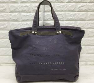 no20878 Marc By Marc Jacobs マークバイマークジェイコブス キャンバス 肩掛けショルダー トート バッグ ☆