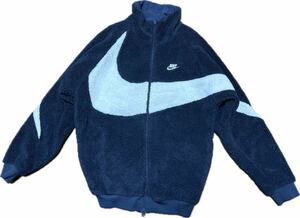 紺 navy nike boa jacket swoosh big ボア ジャケットビッグスウッシュ ネイビー