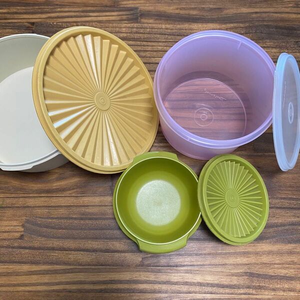 タッパーウェア3点　Tupperware 保存容器　 昭和レトロ 容器