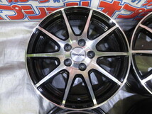 送料無料 社外アルミ MANARAY Roadline 15インチ 15×6J +45 100×5H ブラポリ 中古 4本 プリウス カローラスポーツ フォレスター_画像6