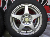 送料無料 WEDS トレファー 14×5J +45 100×4H + ブリヂストン VRX 155/65R14 8分山 中古 4本 スタッドレス N-BOX タント ワゴンR_画像4