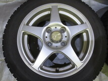 送料無料 WEDS トレファー 14×5J +45 100×4H + ブリヂストン VRX 155/65R14 8分山 中古 4本 スタッドレス N-BOX タント ワゴンR_画像2