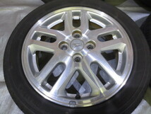 送料無料 ダイハツ 純正 アルミ 15×4.5J +45 100×4H + ブルーアース BluEarth 165/55R15 2020年 中古 4本 ウェイク タントカスタム ミラ_画像2