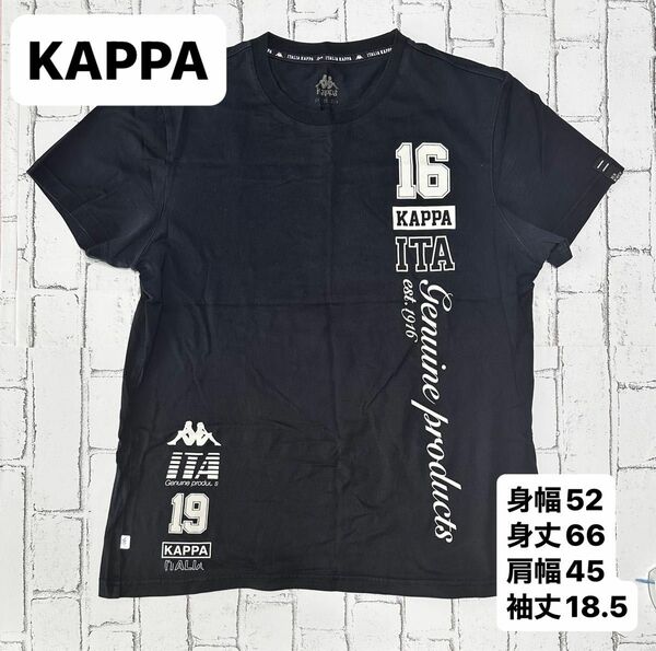 KAPPA カッパ Tシャツ ブラック 黒 サイズM