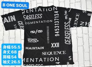 B ONE SOUL Tシャツ ブラック 黒 プリント アメカジ 半袖 サイズXL