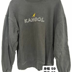 KANGOL スウェット トレーナー ブラック 黒 古着 Lサイズ