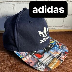 adidas アディダス スナップバック プリント柄 レア キャップ 美品 帽子