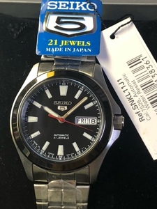 整理⑦ 新品未使用 SEIKO【セイコー ファイブ 裏スケルトン 21石 SNKL11J1 7S26-03T0】AUTOMATIC 保護ビニール貼り