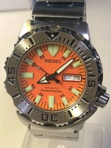 整理① 完動極美 SEIKO【セイコー オレンジ モンスター ダイバー 200M ステンレスベルト付 SKX781 7S26-0350 】AUTOMATIC