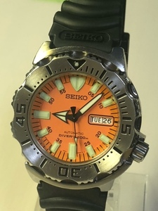 整理② 完動極美 SEIKO【セイコー オレンジ モンスター ダイバー 200M ラバーベルト版 SKX781 7S26-0350 】AUTOMATIC