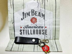 JIM BEAM ジムビーム　レザーキーホルダー　革製品　バイカー　ロッカー　小物　アクセサリー　バーボントレイル