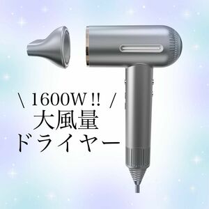 新品 ドライヤー 1600W 速乾 大風量 高濃度マイナスイオン ヘアケアドライヤー ヘアケア マイナスイオン