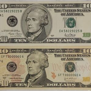 アメリカ 旧紙幣 10ドル紙幣 2種類 2枚（未使用）コレクション