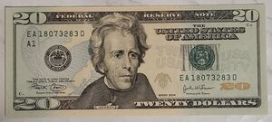 アメリカ 旧紙幣 20ドル紙幣（未使用）③ コレクション