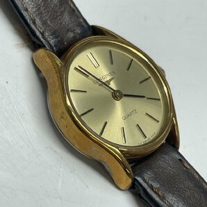 LONGINES ロンジン クオーツ 腕時計 ゴールド文字盤 稼働品の画像3