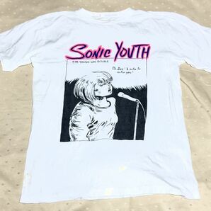 【送料無料】90s ヴィンテージ T-Shirt Sonic Youth 『ECHO』 (GOO VIDEO) Raymond Pettibone/ソニック・ユース /size : L /タグ日本語表記の画像1