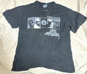 【送料無料】90年代 ヴィンテージTシャツ PUBLIC ENEMY 「FEAR OF A BLACK PLANET」 Hanes製 MADE IN USA / size XL/パブリックエネミー