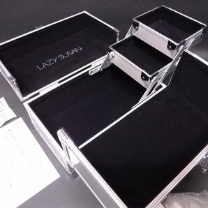 LAZY SUSAN レイジースーザン アルミ製 メイクボックス 化粧箱 コスメケース カネボウ化粧品 未使用品の画像5