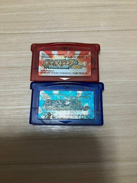 ゲームボーイアドバンス ポケットモンスター ルビー サファイア　2本セット　ソフトのみ　状態悪い