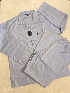 * tag attaching new goods [ Aquascutum ] gentleman long sleeve pyjamas L size ( Rena un* made in Japan )*