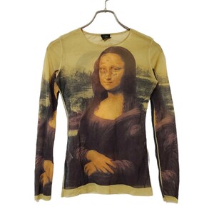 AW1995 Jean Paul Gaultier Mona Lisa MESH SHIRT TOP ゴルチェ モナリザ メッシュ シャツ カットソー 90s tattoo archive vintage