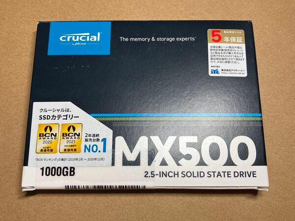 Crucial MX500 1TB SSD SATA CT1000MX500SSD1/JP 2.5インチ 内蔵
