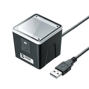 2次元バーコードリーダー USB接続・卓上タイプ スマートフォンなどの液晶も読み取り可能 サンワサプライ BCR-2D7 新品 送料無料