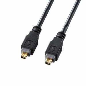 IEEE1394 cable 4pin-4pin 2m black KE-13DV-2BK Sanwa Supply free shipping new goods 