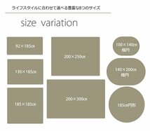 ラグ 洗える おしゃれ 2畳 北欧 正方形 185×185cm 無地 抗菌 フランネル ホットカーペット 床暖房 イケヒコ ID002 新品【カラーブラウン】_画像10