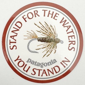 パタゴニア ステッカー ソフトハックル PATAGONIA STAND FOR THE WATERS フライ 毛針 釣 フィッシング FLY 日本 シール カスタム 光沢