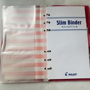 ◆ パイロット 【PILOT】 Slim Binder B６ ６つ穴バインダー 手帳 ピンク ◆の画像4