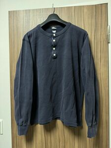 visvim sublig thermal henley l/s 乾燥機投入 ボロボロ　navy