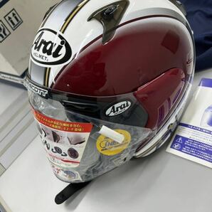 アライ Arai ヘルメット SZ-F レトロ 赤 新品未使用      激レア 箱付(一部破損) ステッカー、おまけ付の画像1
