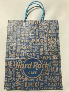 【ショッパー】Hard Rock Cafe/ハードロックカフェ　紙袋　青　レア品