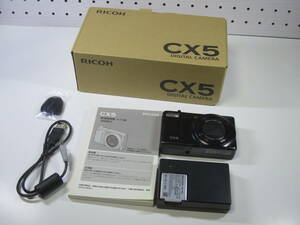 ●RICOH リコー CX5 ブラック コンパクト デジタル カメラ 動作品 付属品あり 