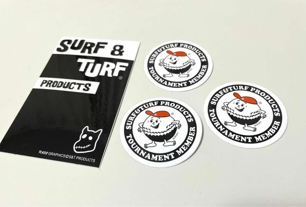 SURF&TURF ステッカー♪ スーツケース　ヘルメット　ギター　BOXなどに貼ってドレスアップ！