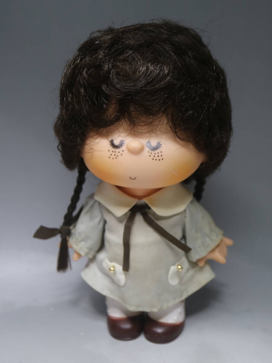 未使用 水森亜土 ヴィンテージ 人形(ソフビ)デニム①の①