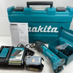 κκ MAKITA マキタ マルチツール 充電器・充電池1個・ケース付 コードレス式 18v TM51D ブルー やや傷や汚れあり