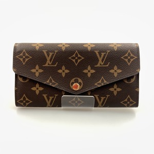 〇〇 LOUIS VUITTON ルイヴィトン モノグラム ポルトフォイユ サラ 二つ折り長財布 M62235 ブラウン x ピンク やや傷や汚れあり