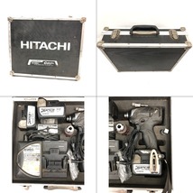 ▼▼ HITACHI 日立 電動工具 コードレス式 14.4V インパクトドライバ 充電器・充電池3個・ケース付 WH14DBAL ブラック 傷や汚れあり_画像5