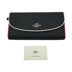 ◎◎ COACH コーチ 長財布　F12586　中古品 F12586 ブラック やや傷や汚れあり