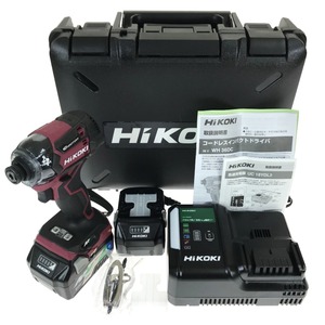 ## HiKOKI ハイコーキ 36V コードレスインパクトドライバ WH36DC 2XPRS フレアレッド 充電器・充電池2個・ケース付 目立った傷や汚れなし