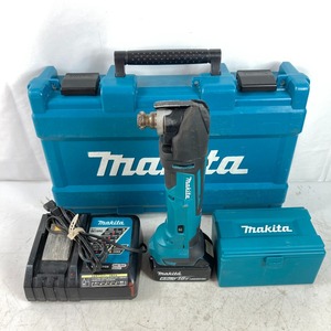 ＊＊ MAKITA マキタ 18V 充電式マルチツール (バッテリ1個・充電器・先端工具・ケース付） TM51D ブルー 傷や汚れあり