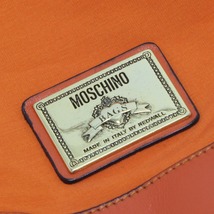 $$ MOSCHINO モスキーノ ショルダーバッグ オレンジ 傷や汚れあり_画像5