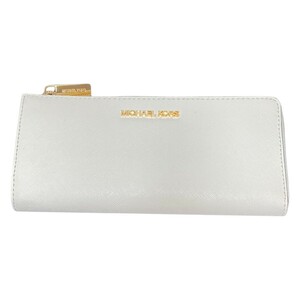 ◎◎ MICHAEL KORS マイケルコース 財布 長財布 L字ファスナー 35H8GTVZ3L アイボリー やや傷や汚れあり