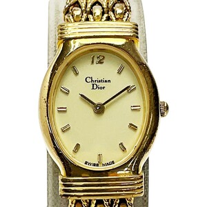 ☆☆ Christian Dior クリスチャンディオール ブレスウォッチ 3055 ゴールド クォーツ レディース 腕時計 傷や汚れあり