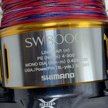 ττ SHIMANO シマノ リール スピニングリール 15ツインパワーSW8000HG 03320 目立った傷や汚れなし_画像8